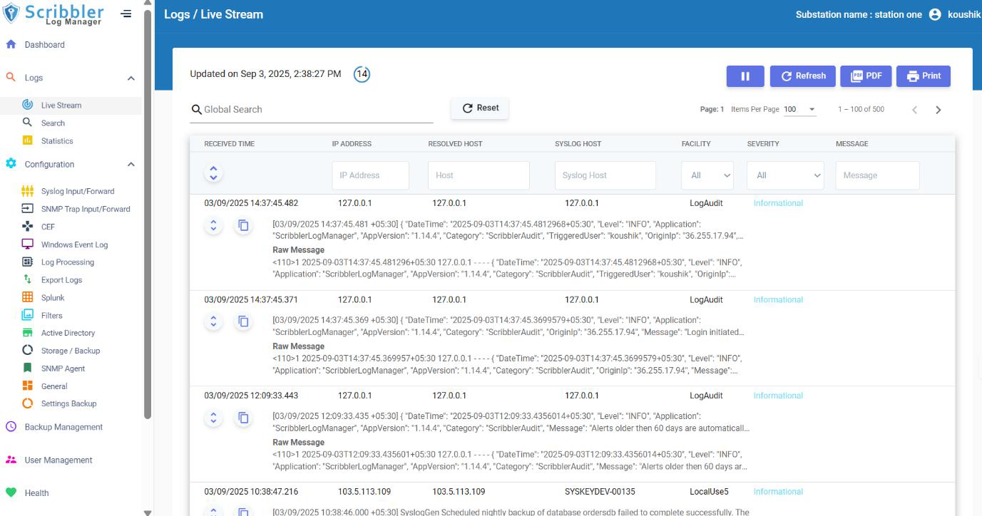 OT Security Log/Event Management
